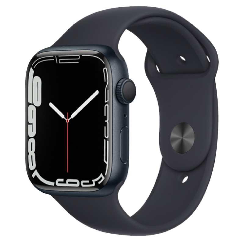 Apple Watch Series SE 2024 40mm Midnight Aluminum Case with Midnight Sand Sport Band, S/M (MXE73)