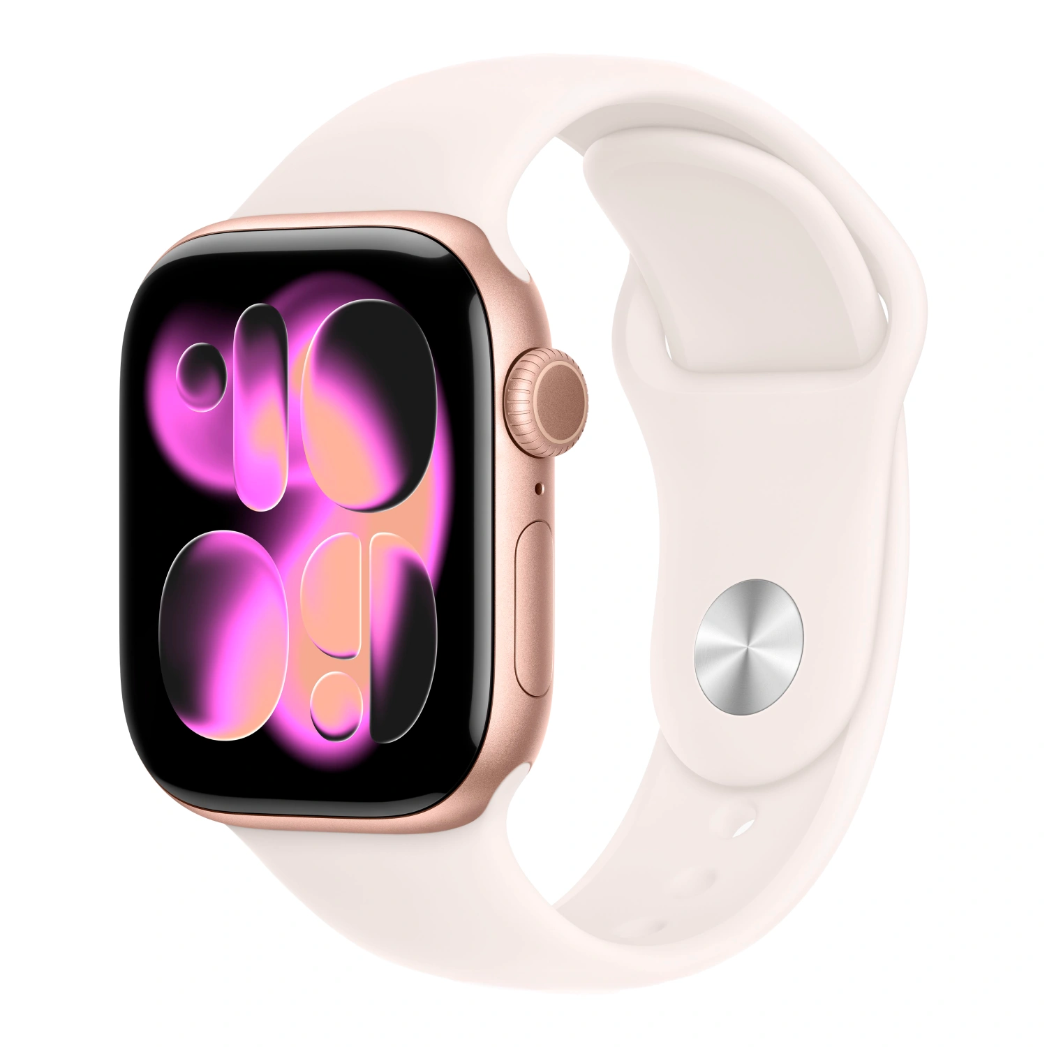 Apple Watch Series 11, 42 мм, алюминий цвета «Rose Gold», спортивный ремешок "Light Blush", M/L (MEU44)