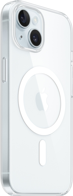 Чехол Apple MagSafe для iPhone 15, поликарбонат, прозрачный