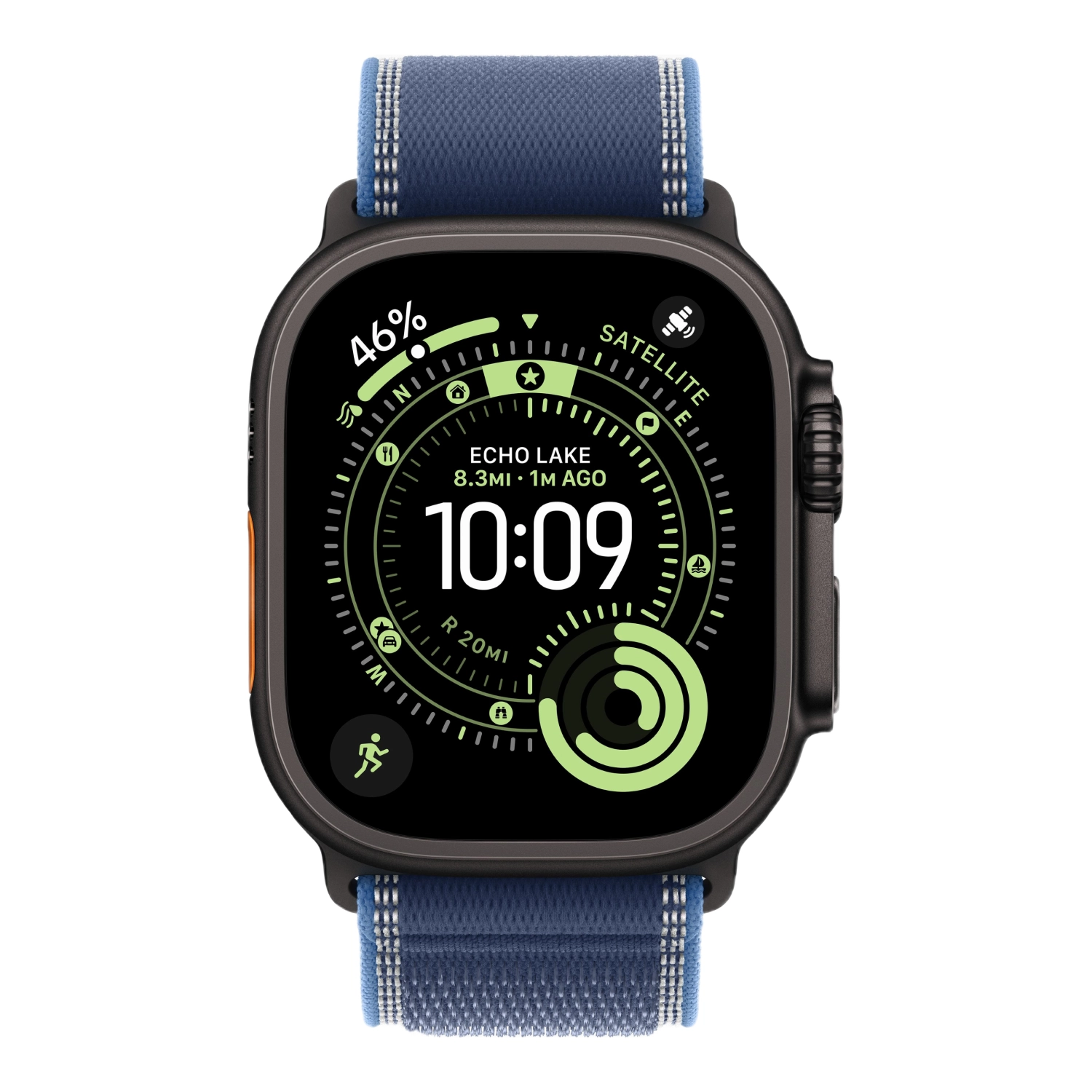 Apple Watch Ultra 3 49mm GPS + Cellular Black Titanium Case Blue Trail Loop S/M (MEWR4)