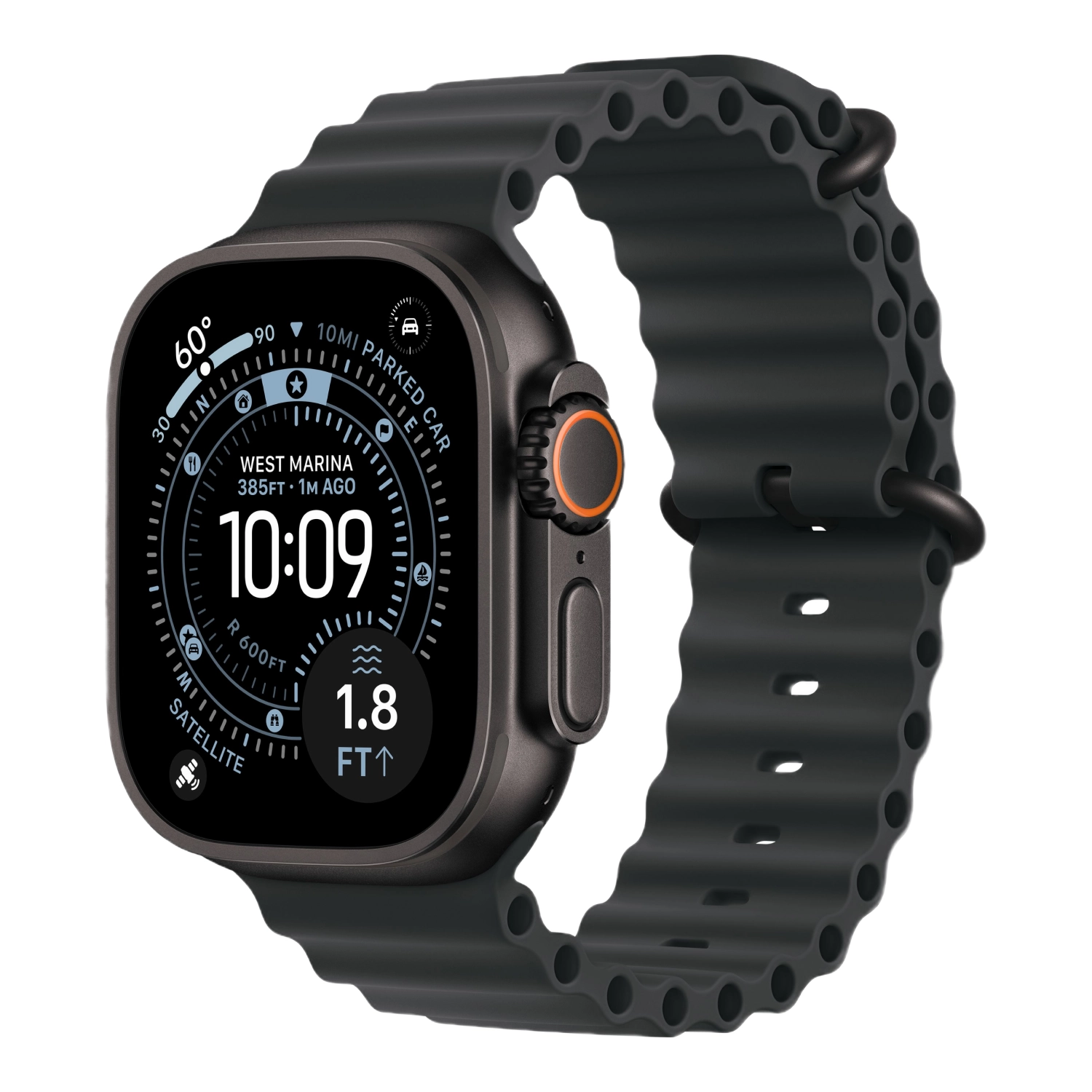 Apple Watch Ultra 3 49mm GPS + Cellular Black Titanium Case Black Ocean Band One Size (MF0J4)