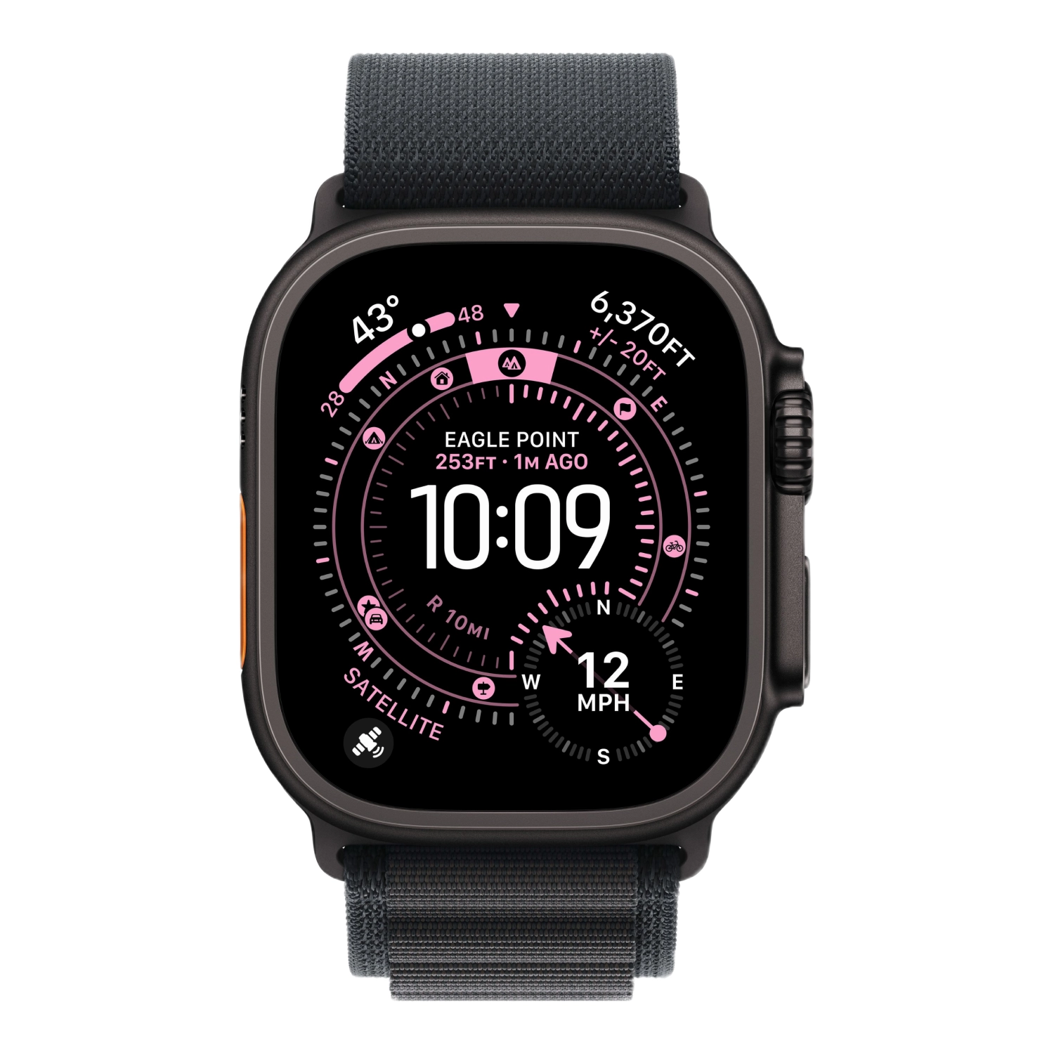 Apple Watch Ultra 3 49mm GPS + Cellular Black Titanium Case Black Alpine Loop Medium (MF0V4)