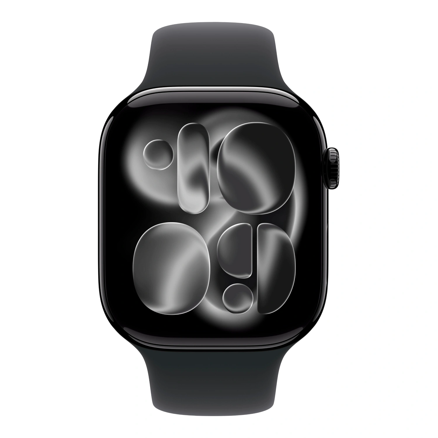 Apple Watch Series 11, 46 мм, алюминий цвета «Jet Black», спортивный ремешок "Black", M/L (MEUX4)