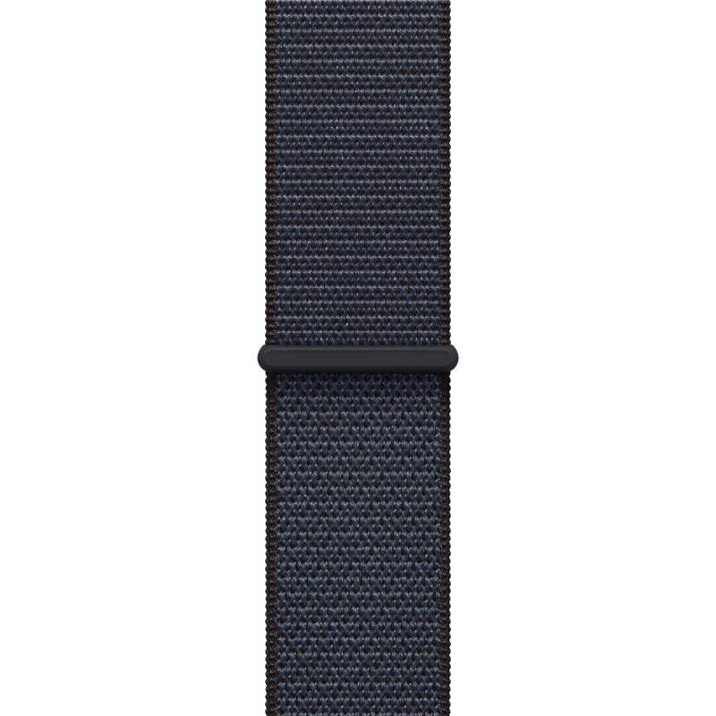 Apple Watch SE 2024, 40 мм, корпус из алюминия цвета «полуночный черный», спортивный браслет темно-синего цвета