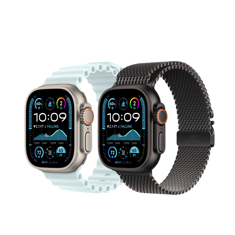 Apple Watch Ultra 2 (2024) GPS+Cellular 49mm (MX5U3), Black Titanium, Titanium Milanese Loop Black, размер M