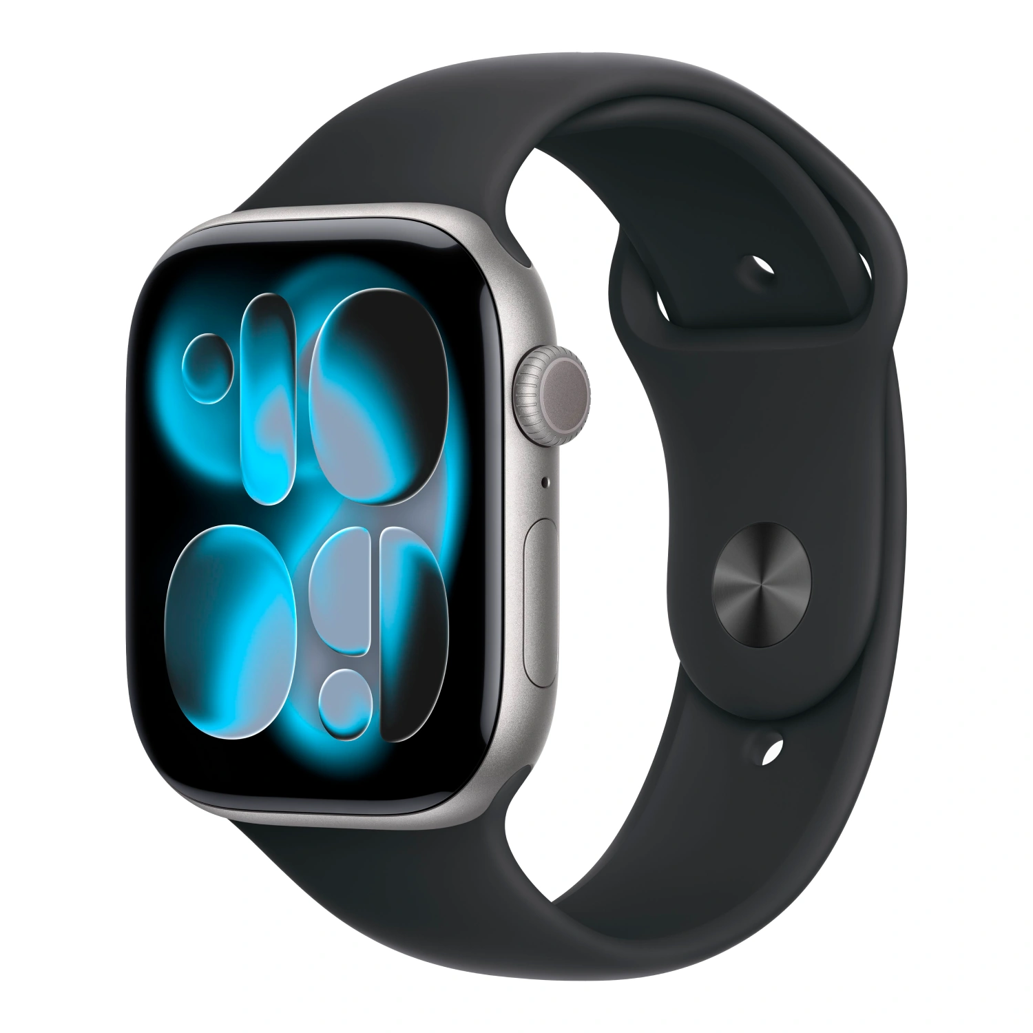 Apple Watch Series 11, 46 мм, алюминий цвета «Space Gray», спортивный ремешок "Black", M/L (MEV44)