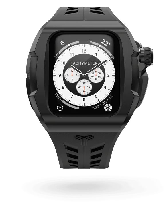 Чехол Y24 для Apple Watch 45 мм, сталь/силикон, черный