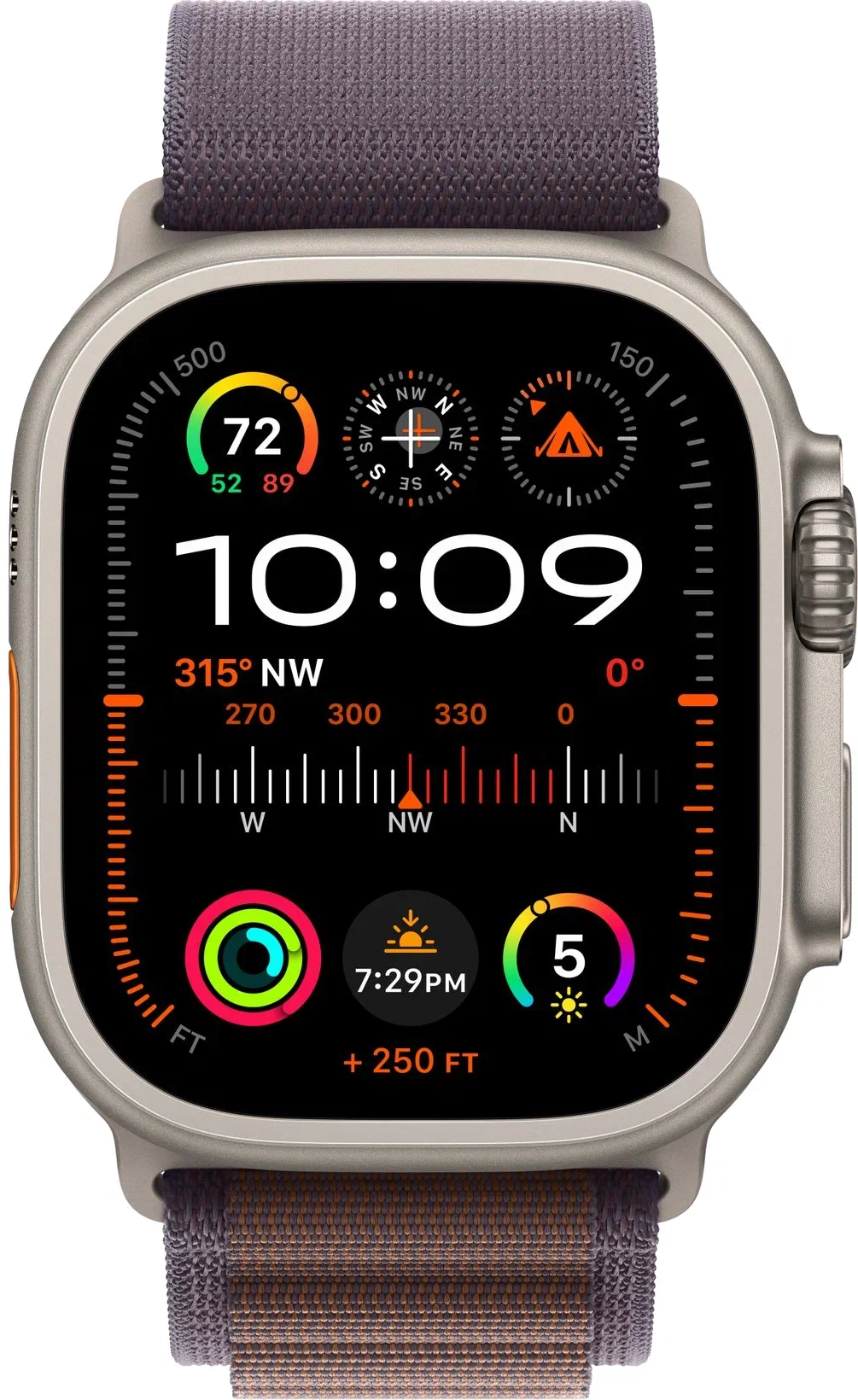 Apple Watch Ultra 2 GPS+Cellular 49mm, ремешок "Indigo Alpine Loop" размер S 130-160 mm (MRER3)