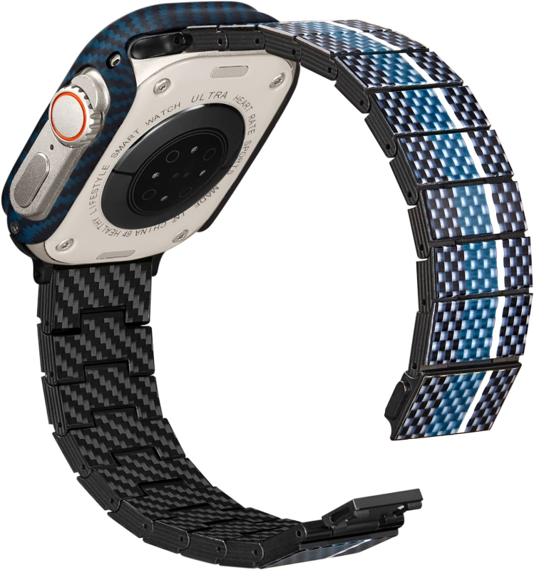 Чехол Pitaka для Apple Watch Ultra/Ultra 2 49 мм, кевлар, синий