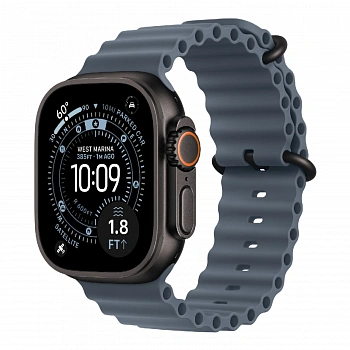 Apple Watch Ultra 3 49mm GPS + Cellular Black Titanium Case Blue Ocean Band M/L
