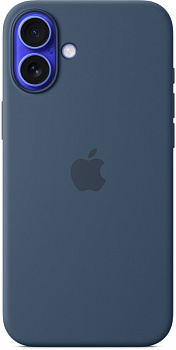 Чехол Apple для iPhone 16 Plus Silicone MagSafe, «синий деним»