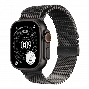 Apple Watch Ultra 3 49mm GPS + Cellular Black Titanium Case Black Titanium Milanese Loop, размер L (MF1T4)