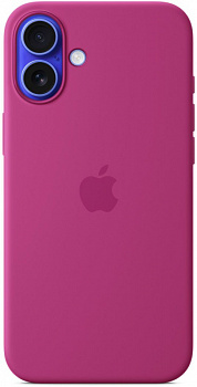 Чехол Apple для iPhone 16 Plus Silicone MagSafe, фуксия
