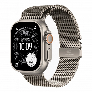 Apple Watch Ultra 3 49mm GPS + Cellular Natural Titanium Case Natural Titanium Milanese Loop Medium (MEWY4)
