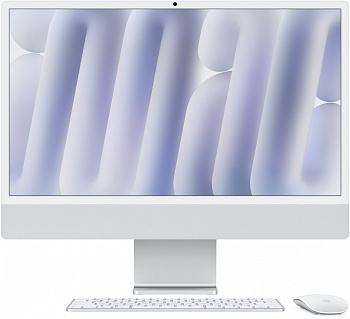 Apple iMac 24" Retina 4,5K (M4 10C CPU, 10C GPU, 2024), 16 ГБ, 1 ТБ SSD, серебристый