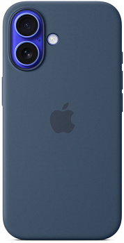 Чехол Apple для iPhone 16 Silicone MagSafe, «синий деним»